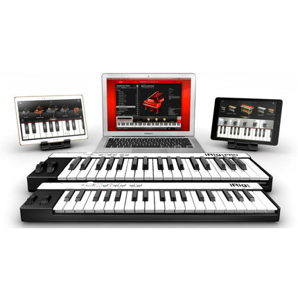 IK Multimedia iRig Keys Pro - The affordable 37 key USB MIDI controller for Mac/PC - White (Keys37/Keys-37)