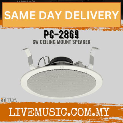 TOA Ceiling Speaker PC-2869 6W Ceiling Mount Speaker ( PC2869 / PC 2869 )