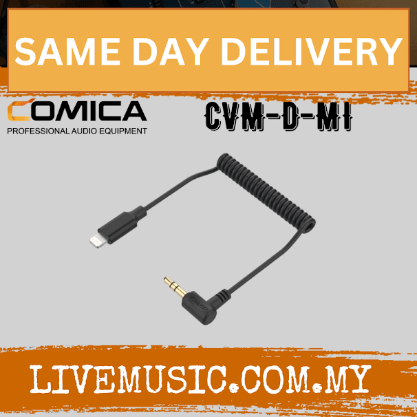 Comica Audio CVM-D-MI 3.5mm TRS to Lightning Interface of  Smartphone Audio Output Cable (CVM D MI CVMDMI)