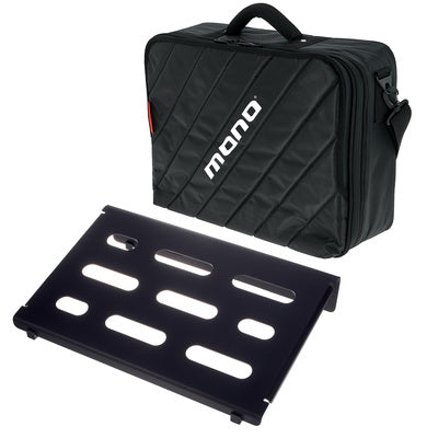 MONO Pedalboard Small, Black + Club Accessory Case 2.0 - Black (PFX-PB-S-BLK-BDL)