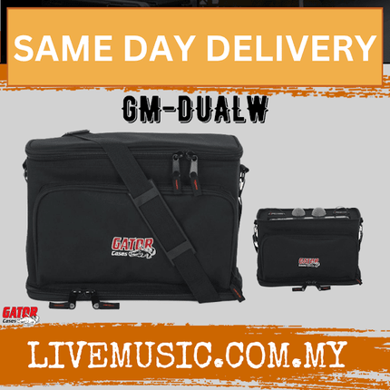Gator GM-DUALW Dual Wireless System Bag for Shure BLX-style Wireless Systems ( GMDUALW )
