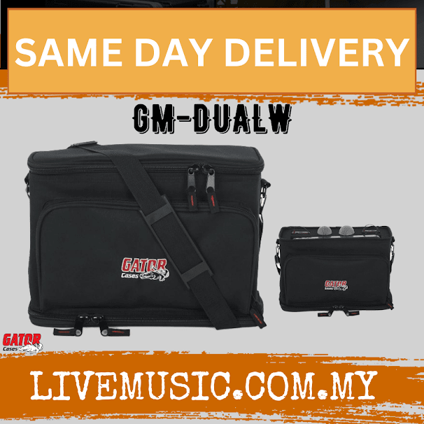 Gator GM-DUALW Dual Wireless System Bag for Shure BLX-style Wireless Systems ( GMDUALW )