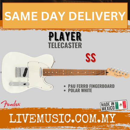 Fender Player Telecaster Electric Guitar, Pau Ferro Fretboard - Polar White