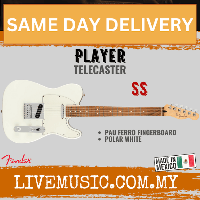 Fender Player Telecaster Electric Guitar, Pau Ferro Fretboard - Polar White