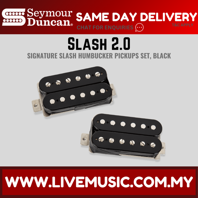 Seymour Duncan APH-2S Alnico II Pro Slash Humbucker Pickup Set, Black (APH2S/APH 2S)