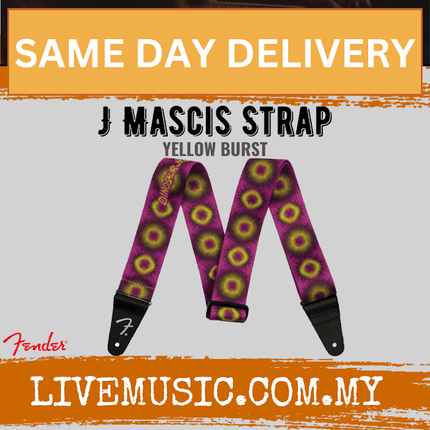 Fender J Mascis Guitar Strap, Yellow Burst