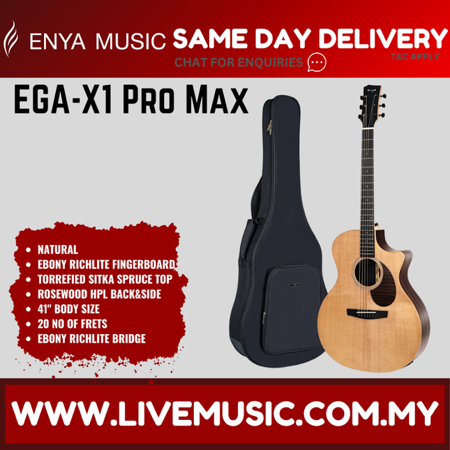 ENYA EGA-X1 PRO MAX 41" Acoustic Guitar - Natural ( EGAX1PROMAX EGAX1 )