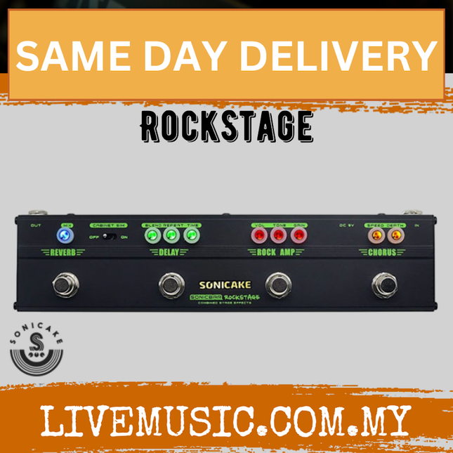 Sonicake QCE-10 RockStage Multi effects Pedal for Classic Rock Players ( QCE 10 QCE10 )