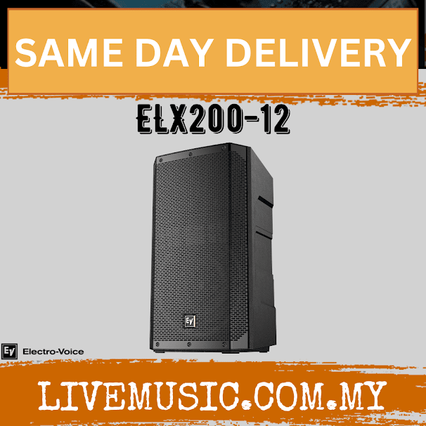 EV Electro-Voice ELX200-12 1200W 12" Passive Speaker With Speaker Stand And Cable - Each ( ELX200 12 / ELX20012 )