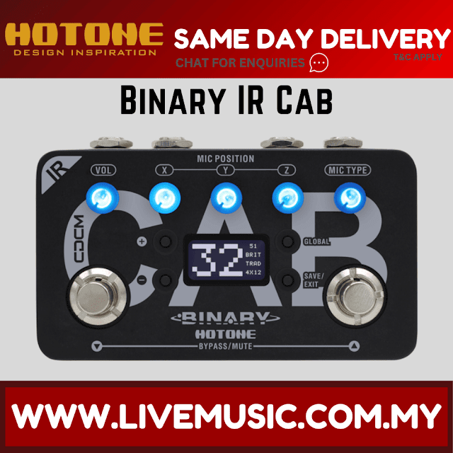 Hotone Binary IR Cab Simulator Guitar Effects Pedal