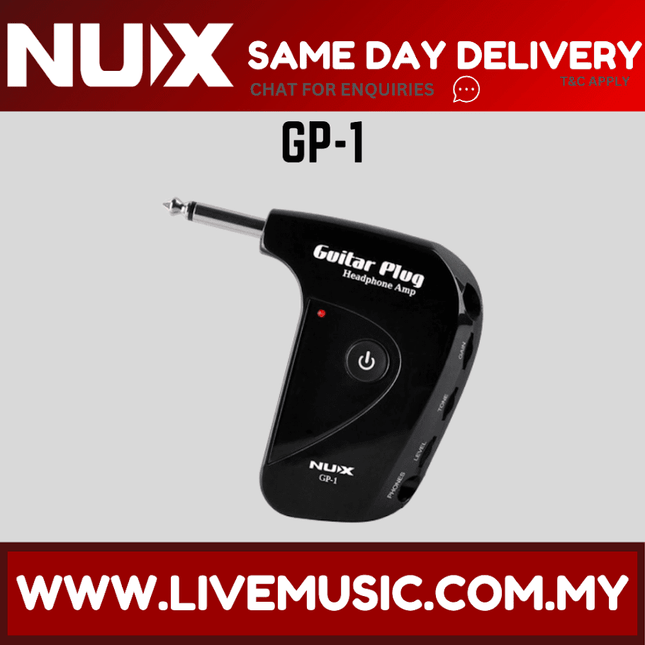 NUX GP-1 Guitar Plug Headphone Amp With Classic British Distortion Effect Guitar Amplifier ( GP1 / GP 1 )
