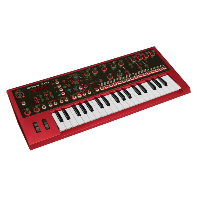 Roland JD-Xi - Interactive Analog/Digital Crossover Synthesizer with Adapter - Red (JDXi/JD Xi)