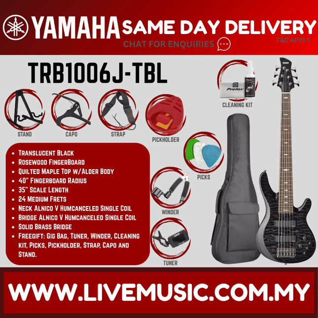 Yamaha Electric Bass Guitar TRB1006J - ( TRB 1006J / TRB-1006J )