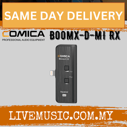 Comica Audio BoomX-D MI RX Dual-Channel 2.4 GHz Digital Wireless Receiver for Lightning iOS Smartphones (BoomXD-MI-RX)