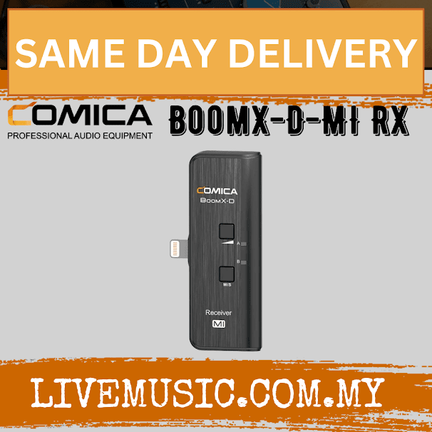 Comica Audio BoomX-D MI RX Dual-Channel 2.4 GHz Digital Wireless Receiver for Lightning iOS Smartphones (BoomXD-MI-RX)