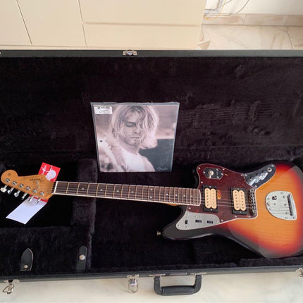 Fender Kurt Cobain Signature Jaguar Electric Guitar, Rosewood Fretboard with Deluxe Hardshell Case - 3-Color Sunburst