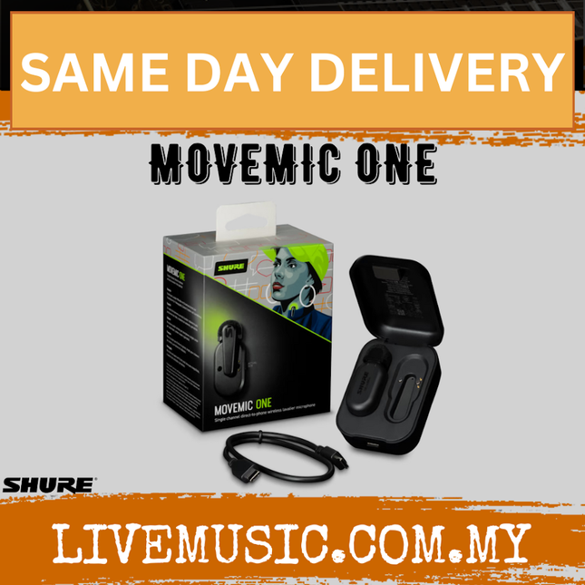 Shure MOVEMIC ONE Single-Channel Wireless Lavalier Microphone ( MOVEMIC-ONE / MOVEMICONE )