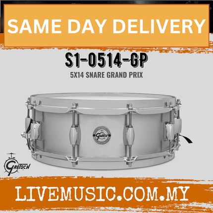Gretsch S1-0514-GP 5x14inch Grand Prix Steel Snare Drum