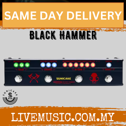Sonicake QCE-30 Black Hammer Multi Effects Pedal for Heavy Metal ( QCE 30 QCE30 )