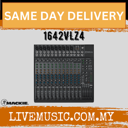 Mackie 1642VLZ4 16 Channel Mixer Analog Compact Mixers With Onyx (1642 VLZ4/1642-VLZ4)