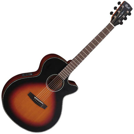 Cort SFX-E - Acoustic-Electric Guitar Ovangkol Fretboard with Gig Bag - 3 Tone Satin Sunburst (SFX E/SFXE)