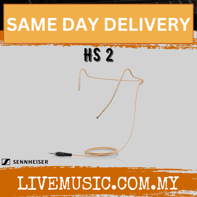 Sennheiser HS 2 Headset Microphone Mini-Jack LEMO Connector - Beige ( HS2 / HS-2 )