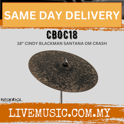 18-inch OM crash cymbal in dark bronze, Istanbul Agop Cindy Blackman Santana model