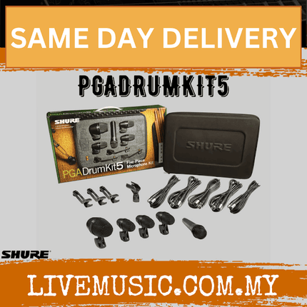 Shure PGADRUMKIT5 5-piece Drum Microphone Kit ( PGA DrumKit 5 )