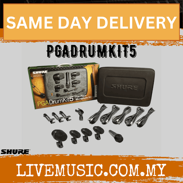 Shure PGADRUMKIT5 5-piece Drum Microphone Kit ( PGA DrumKit 5 )