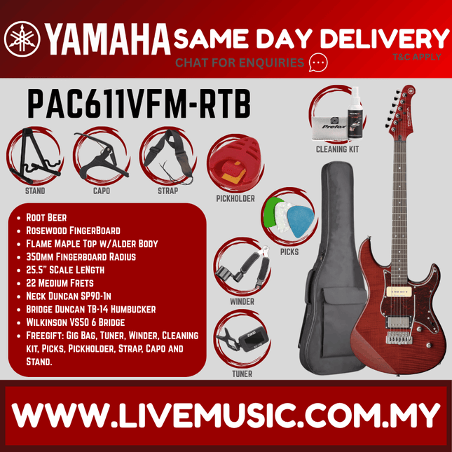 Yamaha PAC611VFM Pacifica Electric Guitar - ( PAC 611VFM / PAC611VFM )
