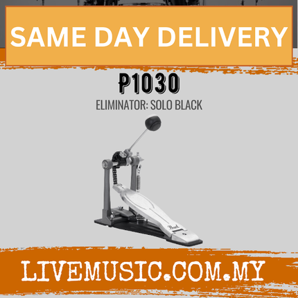 Pearl P1030 Eliminator Solo Black Cam Single Bass Drum Pedal