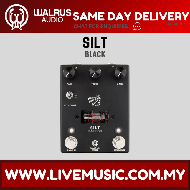 Walrus Audio SILT Harmonic Tube Fuzz Guitar Pedal - Black