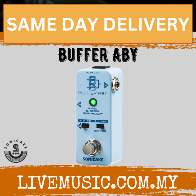 Sonicake QSS-23 Buffer ABY Line Selector AB Switch Mini Guitar Effects Pedal True Bypass w/Buffer Switch (QSS 23 QSS23)