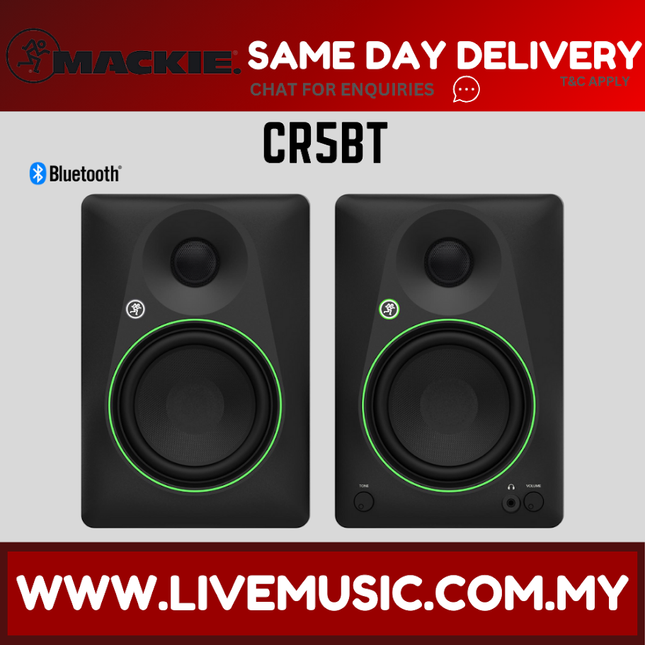 Mackie CR5BT 5.25? Powered Studio Monitors With Bluetooth, Pair