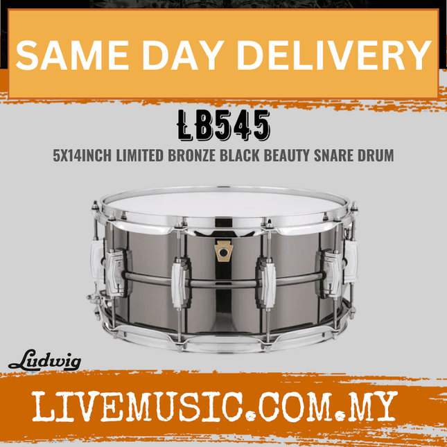 Ludwig LB545 5x14inch Limited Bronze Black Beauty Snare Drum