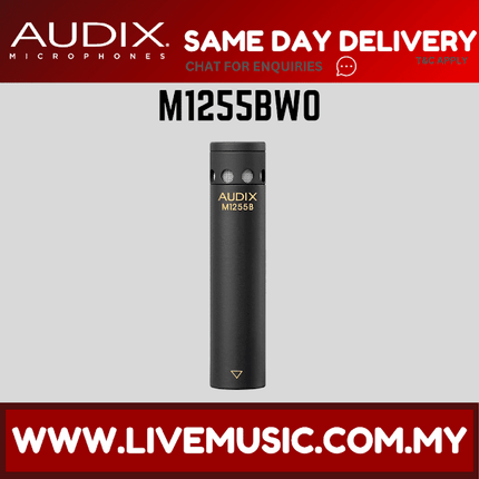 Audix M1255BWO Miniature Condenser Microphone Omnidirectional - Wite (M1255 BWO/M1255-BWO)