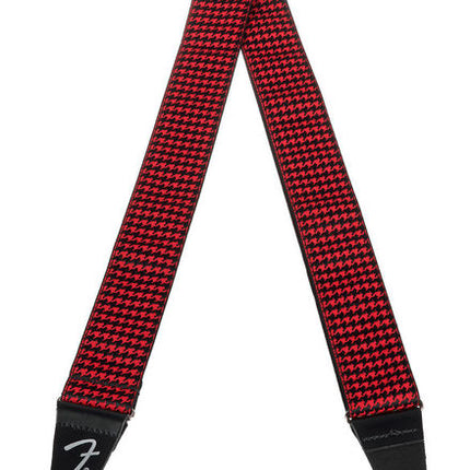 Fender Houndstooth Jacquard Guitar Strap - Red