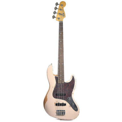 Fender Artist Flea Jazz Bass Guitar Rosewood Fretboard with Gig Bag - Road Worn Faded Shell Pink