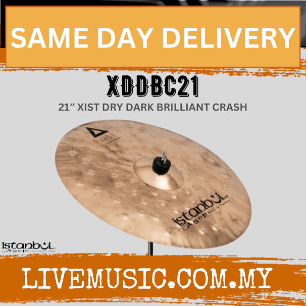Istanbul Agop XDDBC21 21" Xist Dry Dark Brilliant Crash Cymbal (XDDBC-21/XDDBC 21)