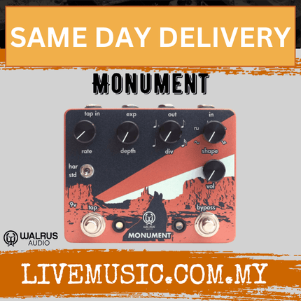 Walrus Audio Monument Harmonic Tap Tremolo Guitar Effects Pedal