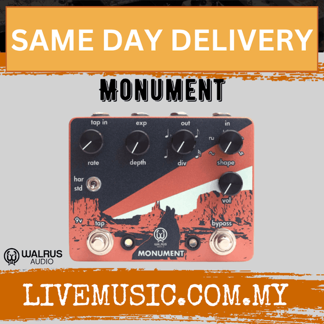 Walrus Audio Monument Harmonic Tap Tremolo Guitar Effects Pedal