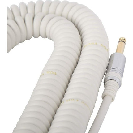 Vox VCC90WH VCC Vintage Straight to Right Angle Coiled Cable - White (VCC 90/VCC-90)