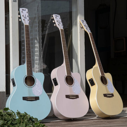 Cort JADE CLASSIC Acoustic-Electric Guitar with Gig Bag - Sky Blue Open Pore (JADE-CLASSIC/JADECLASSIC)