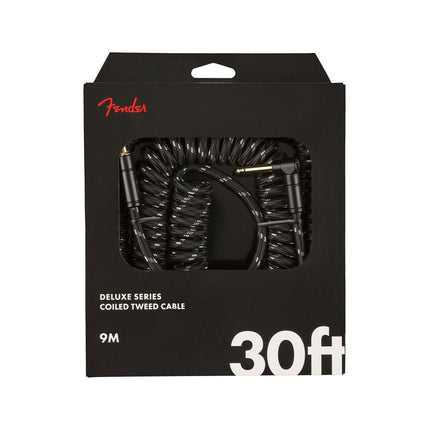 Fender Deluxe Coil Guitar Cable, 30ft - Black Tweed