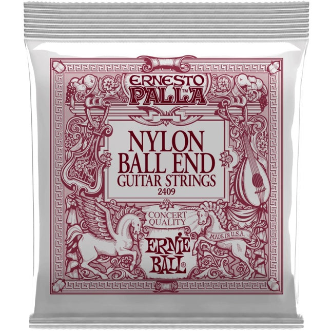Ernie Ball 2409 Classical Guitar Strings Ernesto Palla Nylon Black & Gold Ball End (EB2409)