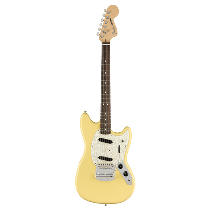 Fender American Performer Mustang Electric Guitar, Rosewood Fretboard with Bag - Vintage White