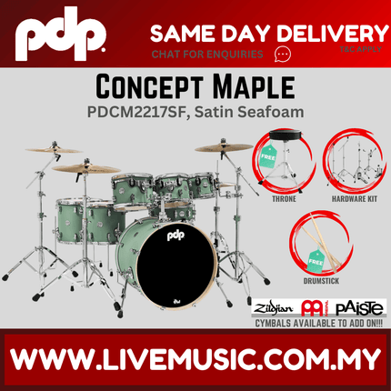 PDP by DW CM7 Concept Maple Shell Pack - 7-piece without Cymbals - (PDCM2217)