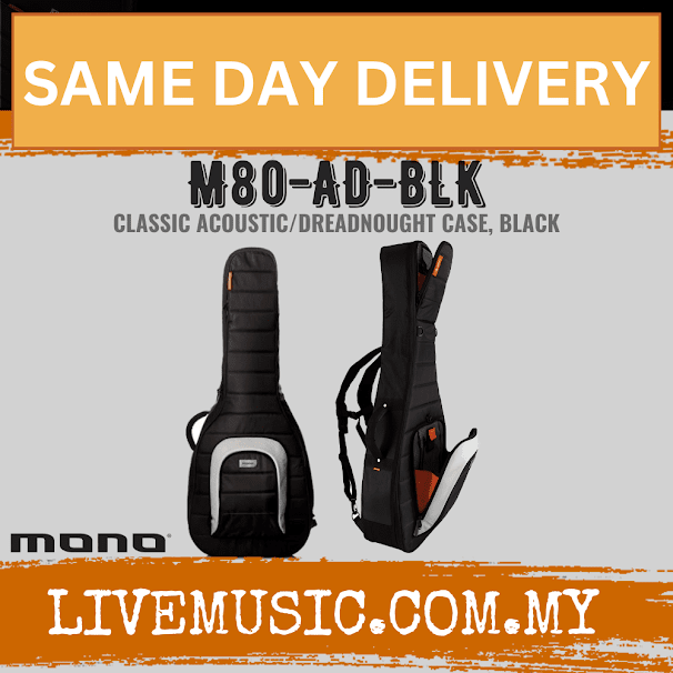 Mono Classic Dreadnaught Acoustic Guitar Case - Black (M80-AD-BLK)