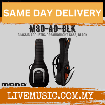 Mono Classic Dreadnaught Acoustic Guitar Case - Black (M80-AD-BLK)