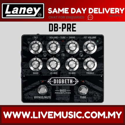 Laney DB-PRE Digbeth Bass Guitar Preamp Pedal ( DB PRE / DBPRE )